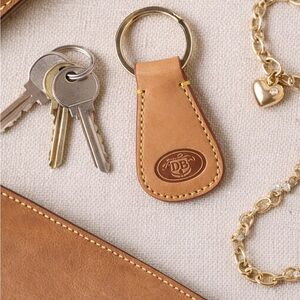 Dooney & Bourke Leather Logo Key Fob - Tan NWOT